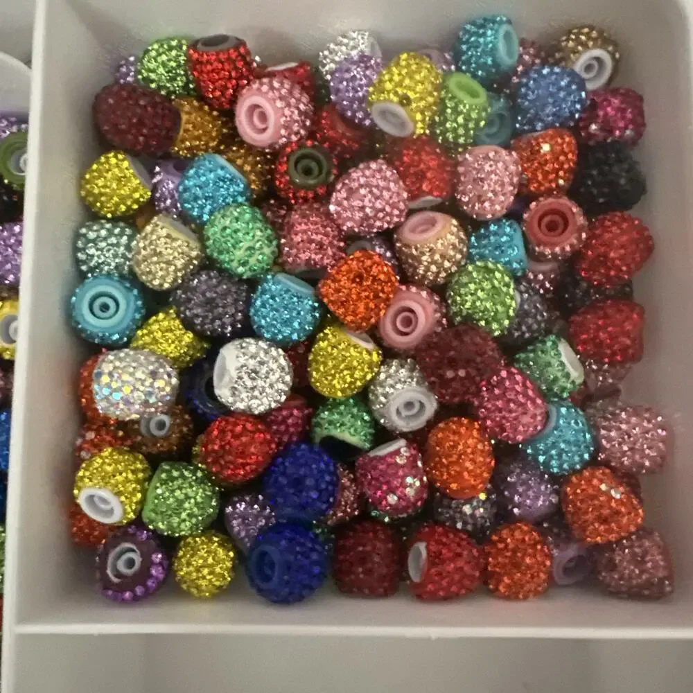 50 Pieces Of Rhinestone Pen Caps Random Colors